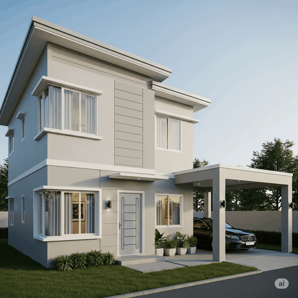 Modern two-story house built by a reliable construction company Philippines.